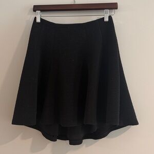 Alice + Olivia Black Flared Knit Skirt